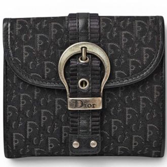 Dior Black Canvas Wallet (Tri-Fold) (Pre-Owned)