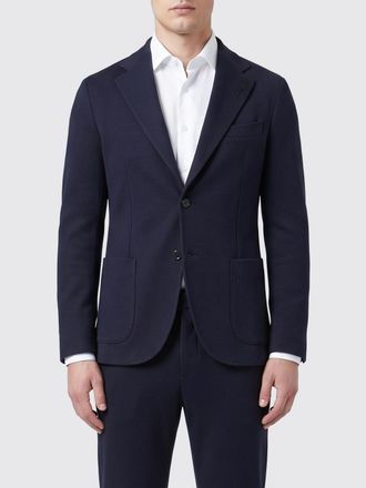 Lardini Single-Breasted Virgin Wool Blazer with Lapels and Patch Pockets