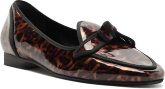 Alexandre Birman Womens Grosgrain Tortoise Loafer In Nut