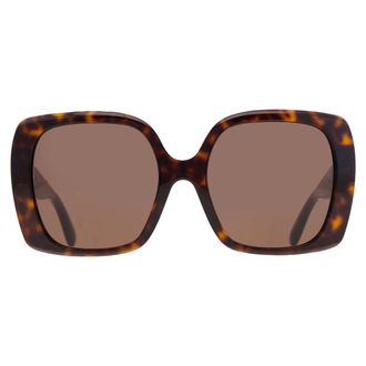 Dolce & Gabbana Dark Brown Square Ladies Sunglasses DG4475 502/73 56