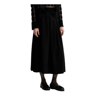 Liviana Conti Dames, Rokken, Zwart, Maat: M Leer