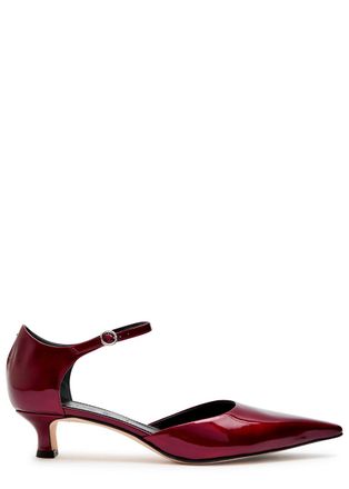Aeyde Aeyde Tillie 35 Patent Leather Pumps - Burgundy