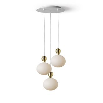 Daylight Italia L&aacute;mpara colgante de lat&oacute;n de 3 luces