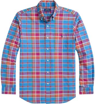 Polo Ralph Lauren plaid poplin shirt - men - Cotton - S - Blue