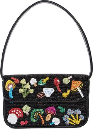 Staud Tommy Beaded Shoulder Bag in Shroomscape at Nordstrom