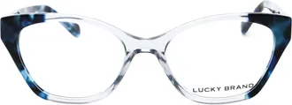 Lucky Brand VLBD237 Cat-Eye Acetate Eyeglasses - Blue