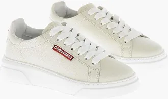 Dsquared2 Hammered Leather Low-Top Sneakers BUMPER size 36
