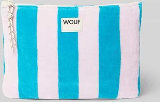 Wouf Kosmetiktasche mit Label-Patch Modell Lanzarote in Petrol, Größe 1