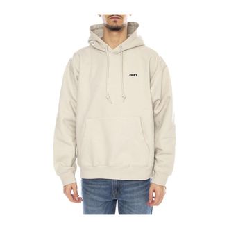Obey Hoodies & sweatvesten, Heren, Beige, S, Hoodie