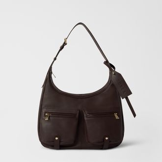 Furla Lynette Borsa A Spalla L Cioccolato Marrone Pelle Di Vitello Atelier Liscia Donna