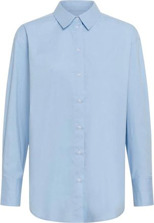 Soaked In Luxury SLNoelle Poplin Shirt - Dames - Blouses & Shirts - Blauw - Maat: L Katoen