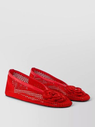 Ganni jenny flower mesh ballerinas synthetic design