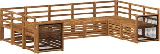 vidaXL Conjunto De Sof&aacute;s De Exterior 7 Uds. Natural Vidaxl