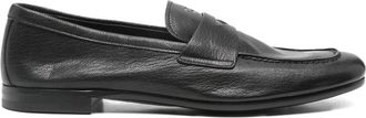 Prada Leather Band Logo Loafers