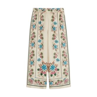 Max Mara Wide Trousers, female, Multicolor, Size: XS Snack Printed Trousers