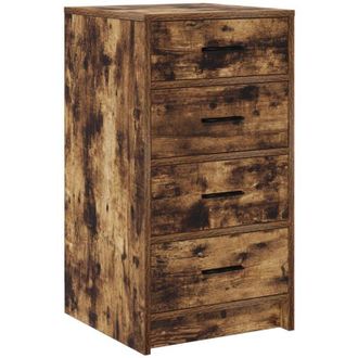 vidaXL Sideboard Smoked oak 40 x 41 x 75 cm Engineered wood Vidaxl