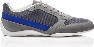 Porsche Design Mens Racer Velours Mesh Asphalt Sneakers In Grey