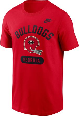 Nike Georgia Legacy Arch Helmet Nike Mens College T-Shirt in Red | N19965NUGV-FMQ