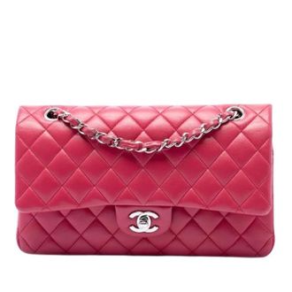 Chanel Pre-owned Double Flap Shoulder Bag - Dames - Pre-owned - Roze - Maat: ONE Size Leer