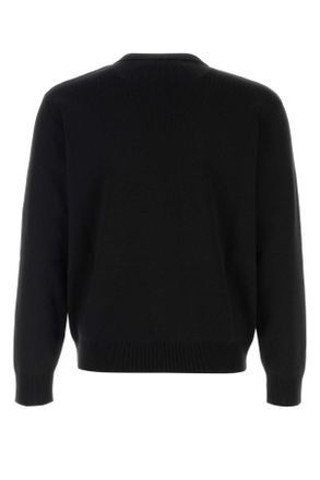 Gucci Mens Black Silk Blend Sweater Blackwhite Wool Mix Maglieria