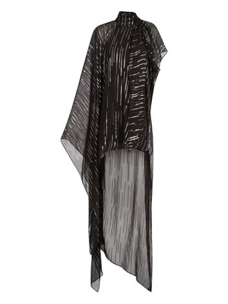 Taller Marmo Toronto gestreepte jurk - Zwart