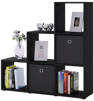 ebuy24 Ebuy24 - Estante De Madera Vcm De Pie Estante De Ahorro De Espacio Dimensiones: Al. 105 X An. 108 X T. 29 Cm Estante Elegante De Pie Estante De Almace
