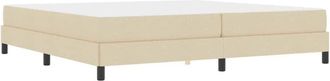 vidaXL Vidaxl - Cama Tipo Box Spring Con Colch&oacute;n Crema 200 X 200 Cm Tela