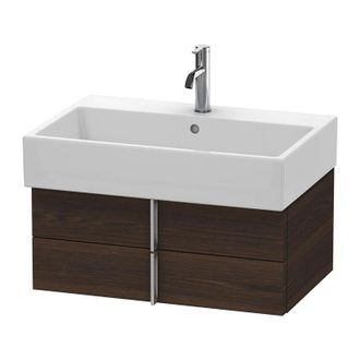 Duravit Duravit Vero Air Mueble De Pared 68,4 X 43,1 Cm, 2 Cajones, Para Vero Air 235070, Color (frente/cuerpo): Nogal Cepillado Chapa De Madera Aut&eacute;ntica - V