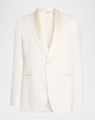 Brioni Mens Trevi Single-Breasted Wool Dinner Jacket