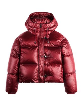 Fay Cardinal Red Puffer Jacket With Hood