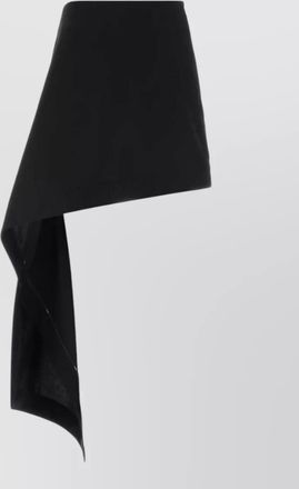 Loewe wool mini skirt asymmetric high waist draped