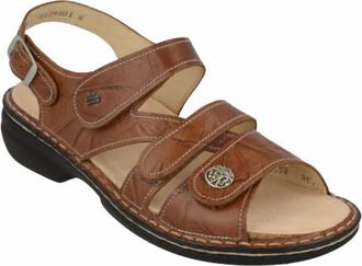 Finn Comfort Womens Gomera Sandal In Cognac Plisselight