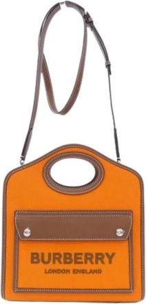 Burberry Pre-owned Vintage Handtas - Dames - Vintage Schoudertas - Oranje - ONE Size - Vintage