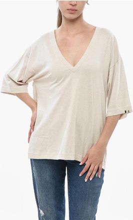Extreme Cashmere Pure Cashmere Sweater With V-Neck And Short Sleeves size One Size