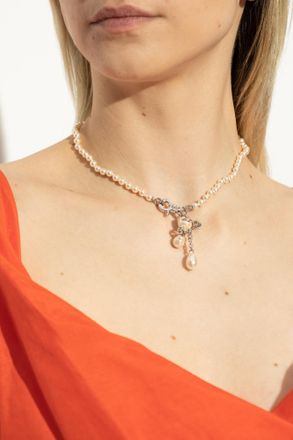 Vivienne Westwood Short Pearl Necklace, Womens, Cream