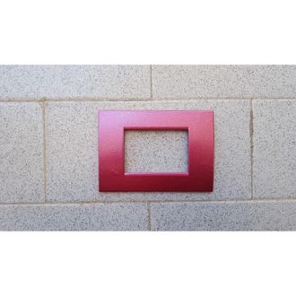 Trade Shop Trade Shop - Placca Placche Placchete Compatibili Living Light In Abs 3 4 7 Posti Colorate - Rosa Met&aacute;lica