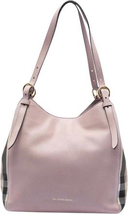 Burberry Pre-owned Shoulder Bags, female, Pink, Size: ONE SIZE Pre-owned Leather Hobo Bag