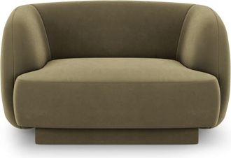 MICADONI Sillón de terciopelo verde