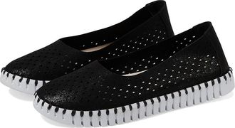 Ilse Jacobsen Tulipu 0026 Womens Flat Shoes Black : EU 38 (US Womens 8) M, Leather/Microfiber