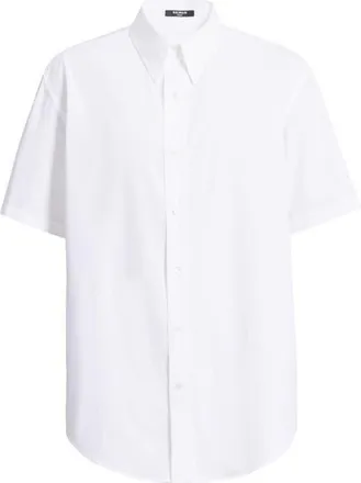 Balmain Paris shirt in cotton poplin in White at Nordstrom, Size 40