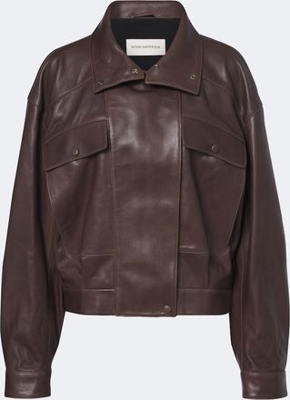 Nour Hammour Quincy leather blouson jacket