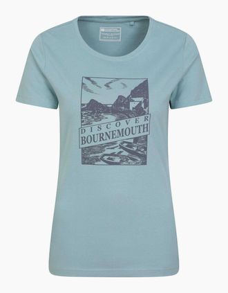Mountain Warehouse Womens Mountain Warehouse Womens/Ladies Discover Bournemoth Printed T-Shirt - Blue - Size: 12