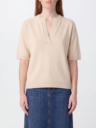 Pinko Wool and Cashmere Crewneck Jumper with Short Puff Sleeves