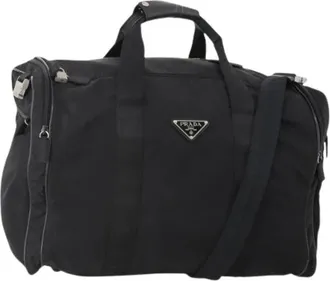 Prada Pre-owned Weekend Bags, female, Black, Size: ONE SIZE Pre-owned Vintage Boston Bag