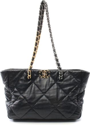 Chanel Lambskin CHANEL19 Matelasse Tote Bag