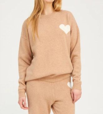 SPRWMN Heart Logo Cashmere Sweater In Almond