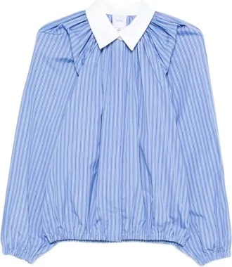 Patou Blauw Gestreept Overhemd Lange Mouwen - Dames - Overhemden - Blauw - S - Katoen - Overhemden