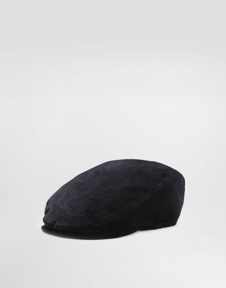 Dolce & Gabbana Velvet Flat Cap - Man Hats And Gloves Black 57