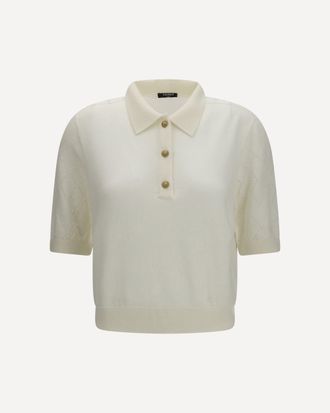 Balmain Wool Polo with vintage buttons Female 38