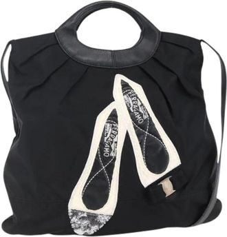 Ferragamo Pre-owned Nylon Schoudertas - Dames - Vintage Schoudertas - Zwart - ONE Size - Nylon - Vintage